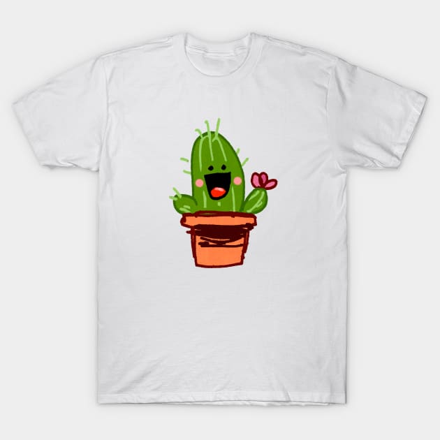 Happy Cactus T-Shirt by MankySock